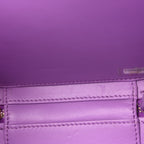 Caviar Quilted CC North South Filigree Vanity Case Purple