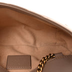 Calfskin Matelasse Super Mini GG Marmont Shoulder Bag Porcelain Rose