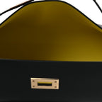 Swift Horseshoe Kelly Pochette Clutch Black Lime
