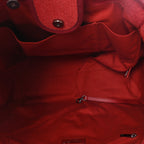 Lurex Boucle Medium Deauville Tote Red