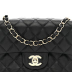 Lambskin Quilted Mini Rectangular Flap Black
