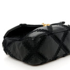 Calfskin Crochet Medium Chanel 19 Flap Black