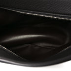 Grained Calfskin Small Slouchy Banana Bag Dark Brown