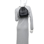 Aged Calfskin Quilted Small Gabrielle Backpack Black