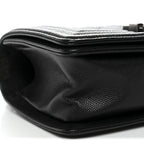 Caviar Quilted Small Boy Flap Black
