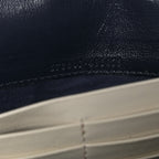 Vintage Effect Calfskin Matelasse Diagonal Torchon GG Marmont Chain Wallet Mystic White Blue Agata