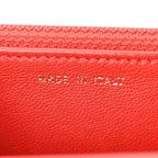 Lambskin Quilted Wallet On Chain WOC Red