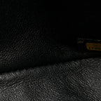 Patent Calfskin Quilted Mini Rectangular Flap Black