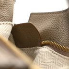Grained Calfskin Small Puzzle Edge Bag Sand