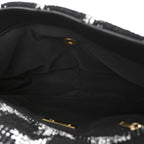 Tweed Quilted Large Chanel 19 Flap Black White