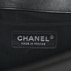 Lambskin Chevron Quilted Medium Boy Flap Black