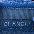 Aged Calfskin Quilted Small Gabrielle Backpack Blue