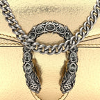 Metallic Calfskin Super Mini Dionysus Shoulder Bag Gold