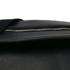 Grained Calfskin Large Slouchy Banana Bag Black