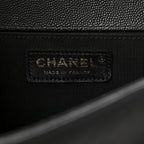 Caviar Quilted Medium Boy Flap Black