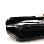 Lambskin Quilted Preppy Satchel Wallet On Chain WOC Black