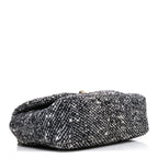 Tweed Quilted Medium Chanel 19 Flap Grey