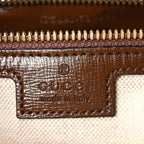 GG Supreme Monogram Azalea Calfskin Retro Interlocking G Messenger Shoulder Bag Beige Ebony Brown Sugar