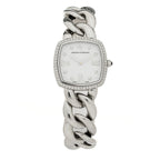 Stainless Steel Diamond Bezel 27mm Albion Quartz Watch White