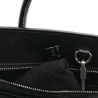 GG Supreme Monogram Azalea Calfskin Medium Retro Interlocking G Vertical Tote Bag Black