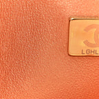 Metallic Lambskin Quilted Medium Double Flap Golden