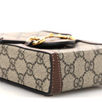 GG Supreme Monogram Mini Horsebit 1955 Crossbody Bag Beige Brown Sugar