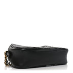 Calfskin Matelasse Small GG Marmont Chain Shoulder Bag Black