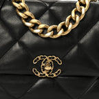 Lambskin Quilted Large Chanel 19 Flap Black