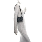 Calfskin Matelasse Monochrome GG Marmont Chain Belt Bag Black