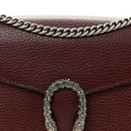 Dollar Calfskin Crystal Mini Dionysus Chain Wallet Vintage Bordeaux