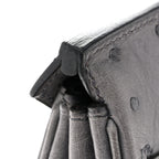Ostrich Birkin 25 Gris Agate