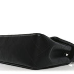 Lambskin Quilted Mini Rectangular Flap Black