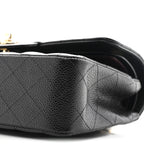 Caviar Quilted Small Double Flap Black