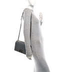 Lambskin Chevron Quilted Medium Boy Flap Grey