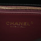 Lambskin Quilted Small Trendy CC Dual Handle Flap Bag Black