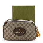 GG Supreme Monogram Web Neo Vintage Shoulder Bag Beige New Acero Crop