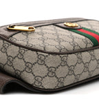 Soft GG Supreme Monogram Medium Ophidia Belt Bag Dark Brown