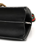 Moon Calfskin Web Large Dionysus Bamboo Top Handle Bag Black