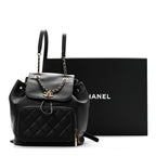 Caviar Quilted Business Affinity Backpack Black