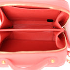 Caviar Quilted Small CC Filigree Vanity Case Coral