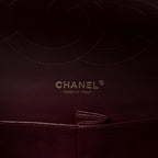 Lambskin Quilted Jumbo Double Flap  Black