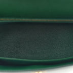 Madame Calfskin Shiny Alligator Kelly Sellier Touch 25 Vert Moyen