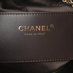Suede Quilted Mini Chanel 25 Handbag Dark Brown