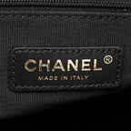 Suede Calfskin Shiny Lambskin Quilted Small Coco Base Shopping Bag Grey Black