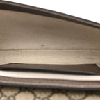 GG Supreme Monogram Textured Dollar Calfskin Web Mini Ophidia Envelope Shoulder Bag Beige Ebony New Acero