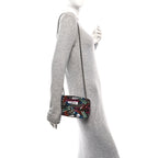 Sequin Logo Small Flap Ruthenium Multicolor