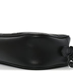 Calfskin Matelasse Monochrome Small GG Marmont Chain Shoulder Bag Black