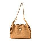 Suede Quilted Small Chanel 25 Handbag Beige