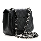 Caviar Quilted Mini Square Flap Black