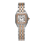 Stainless Steel 18K Pink Gold Diamond 22mm Panthere Quartz Watch
